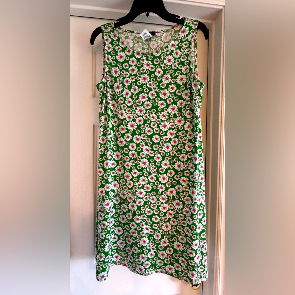 MSK Green Sleeveless Sundress Midi